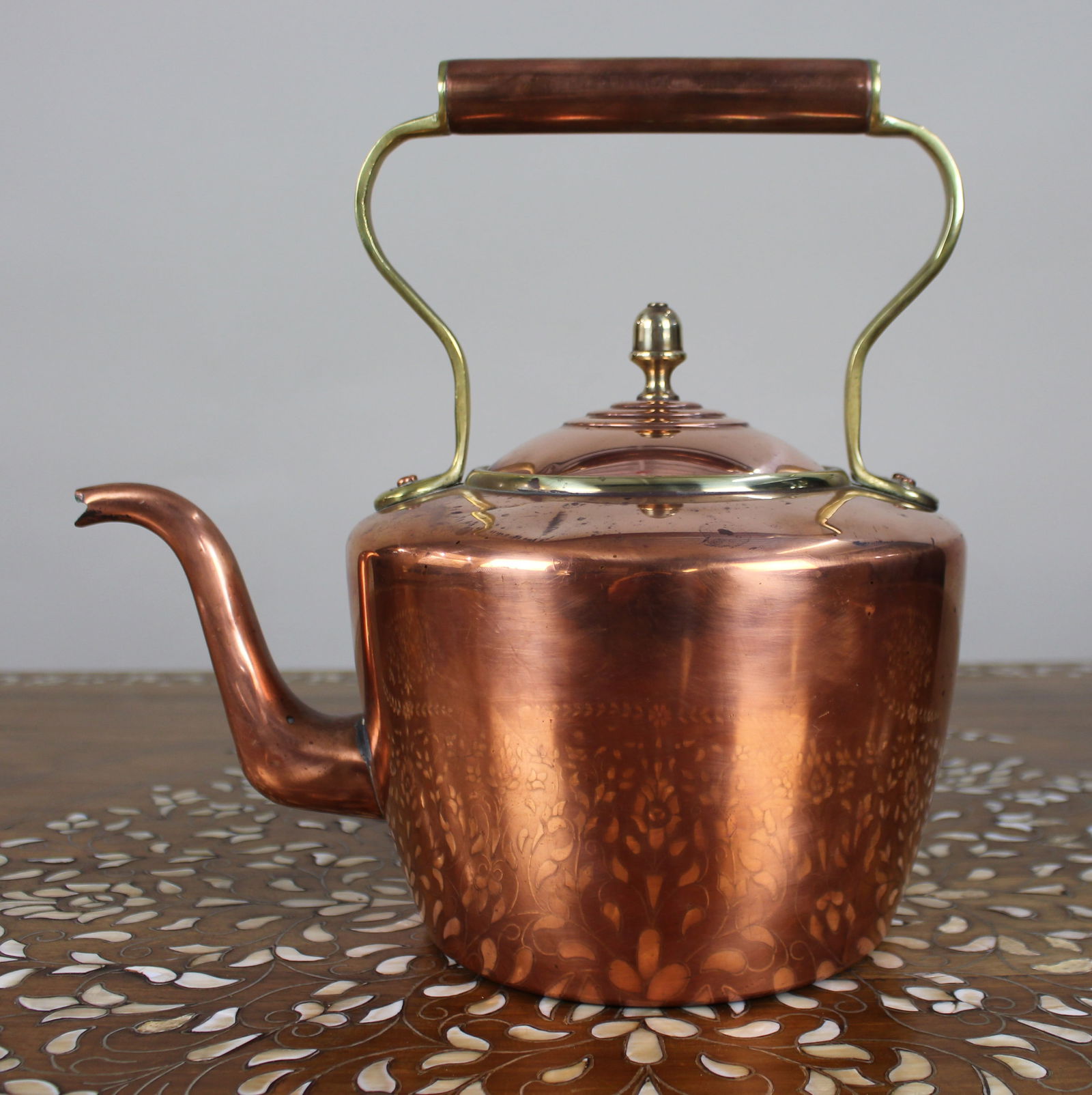 Copper and Brass Kettle, c.1930 (1 of 7)