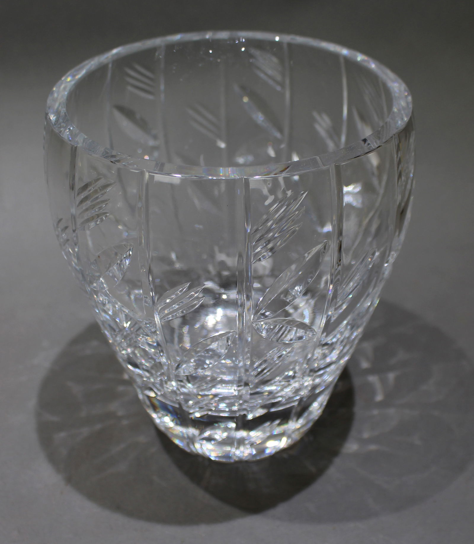 Vintage Cut Glass Crystal Vase - 2