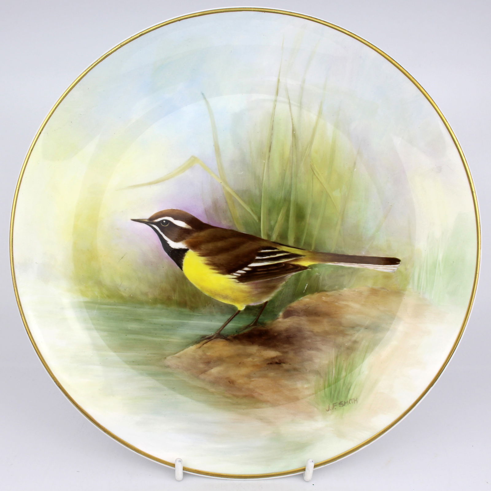 Hand Painted Cabinet Plate by J Smith Worcester: Title: Hand Painted Cabinet Plate by J Smith Worcester Description: Hand Painted Cabinet Plate by J Smith Worcester Condition: Used Delivery option: Collection & Delivery Location