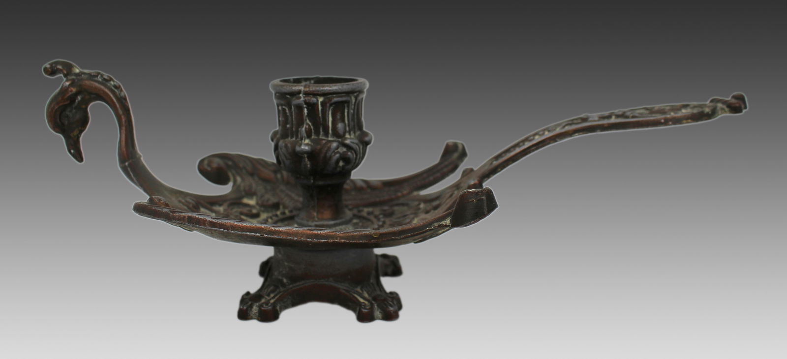 Vintage Greco-Roman Chamberstick: Title: Vintage Greco-Roman Chamberstick Description: Vintage Greco-Roman Chamberstick. Measures 22 x 9 x 7 (height) cm. Base metal. Attractive decorative piece Condition: Used Delivery