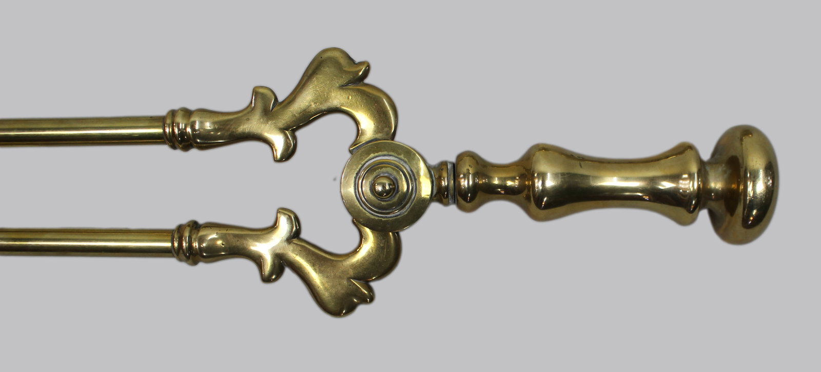 Antique Brass Fireplace Tool Set, English c.1900 - 9