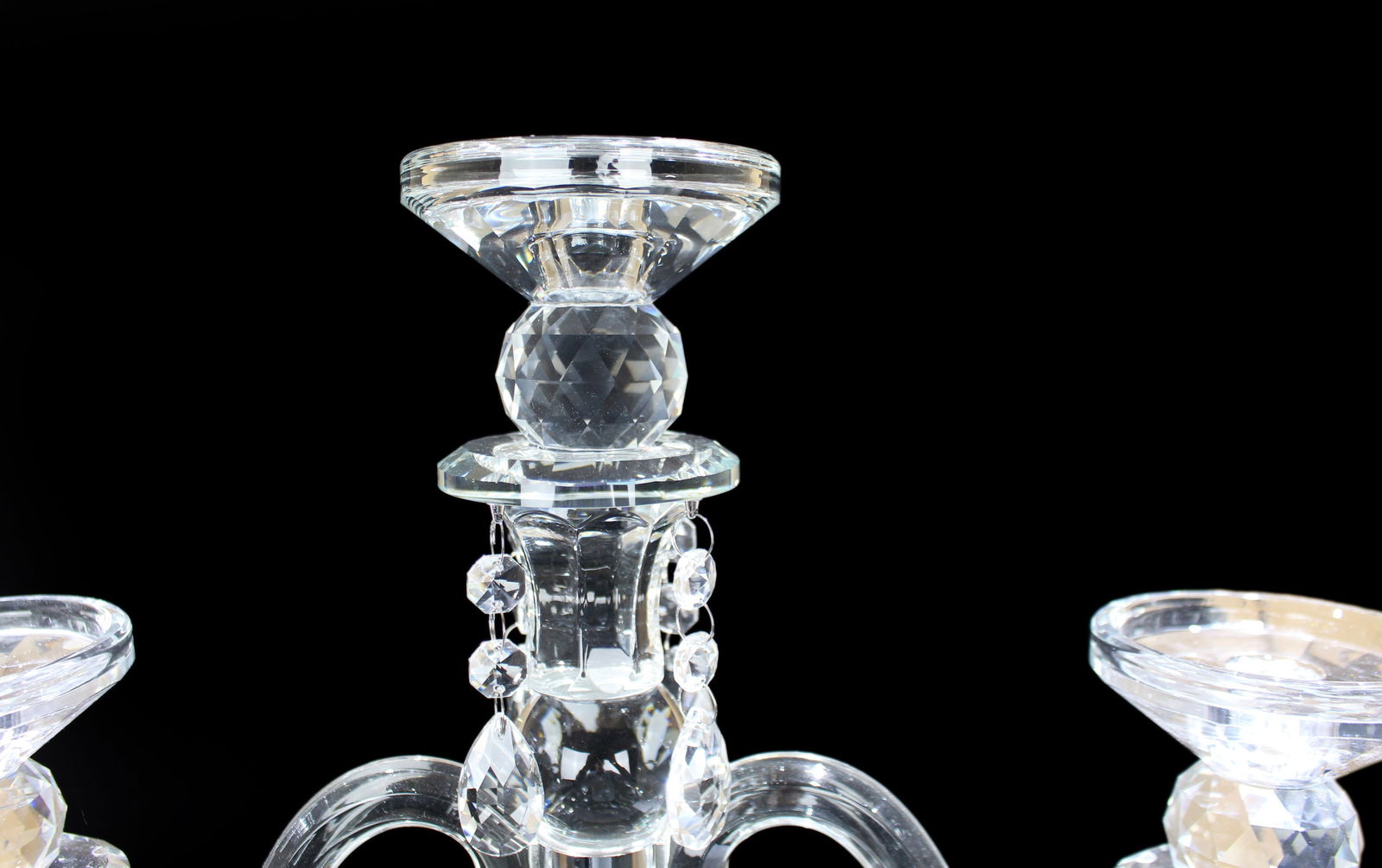 3 Branch Crystal Candelabra - 6