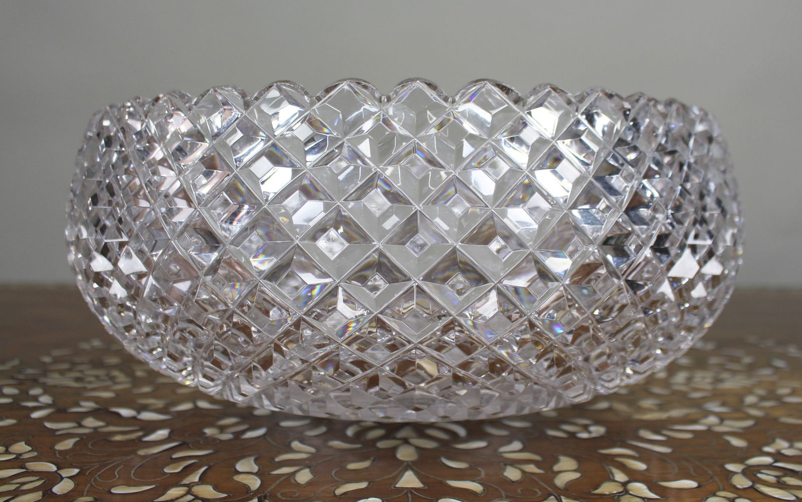 Monumental Hand-Cut Crystal Centrepiece Bowl c.1935 - 2