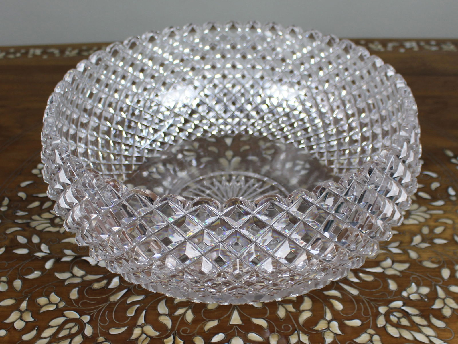 Monumental Hand-Cut Crystal Centrepiece Bowl c.1935 - 3