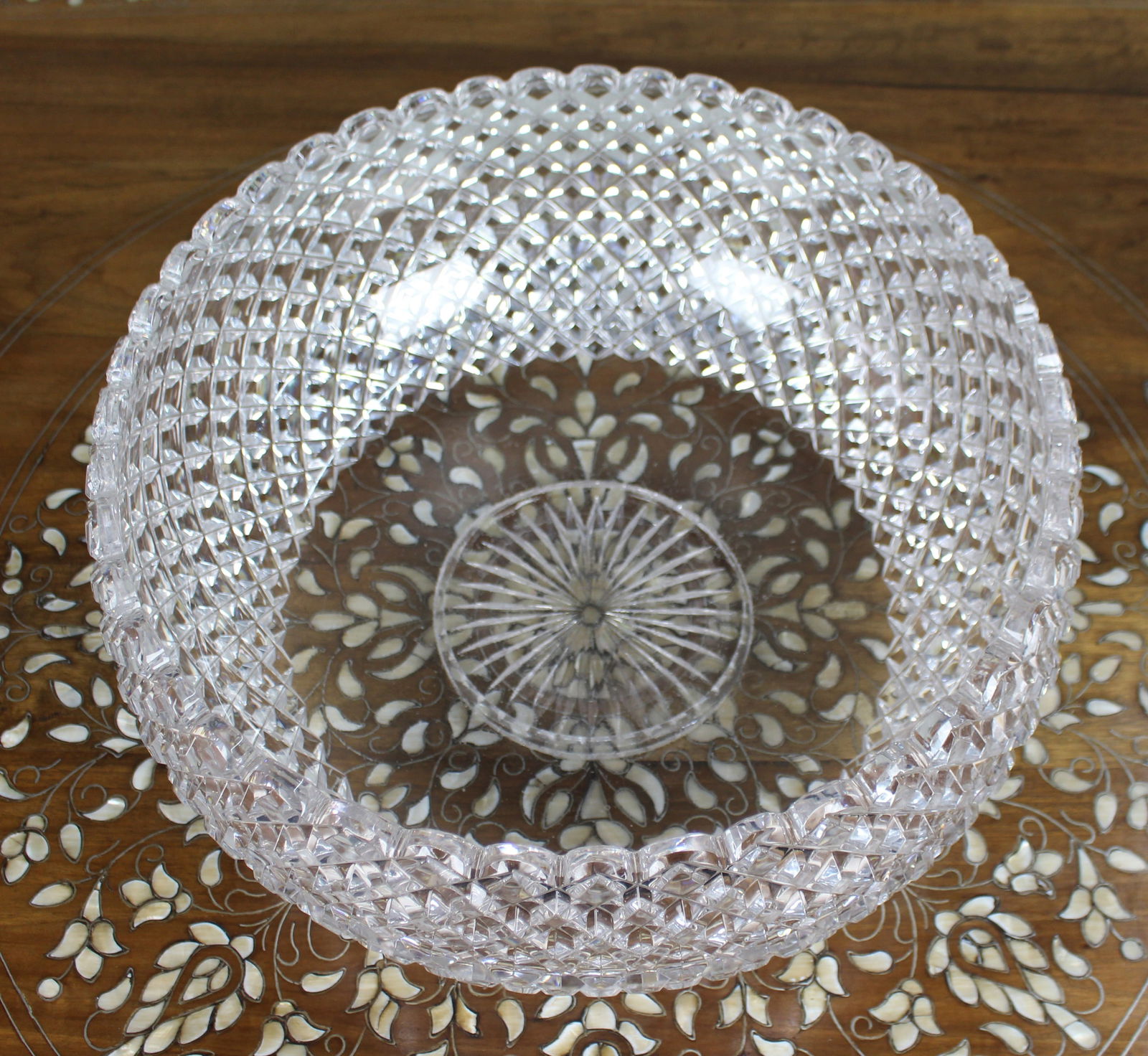 Monumental Hand-Cut Crystal Centrepiece Bowl c.1935 - 4