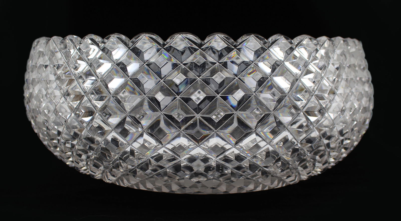 Monumental Hand-Cut Crystal Centrepiece Bowl c.1935 - 6