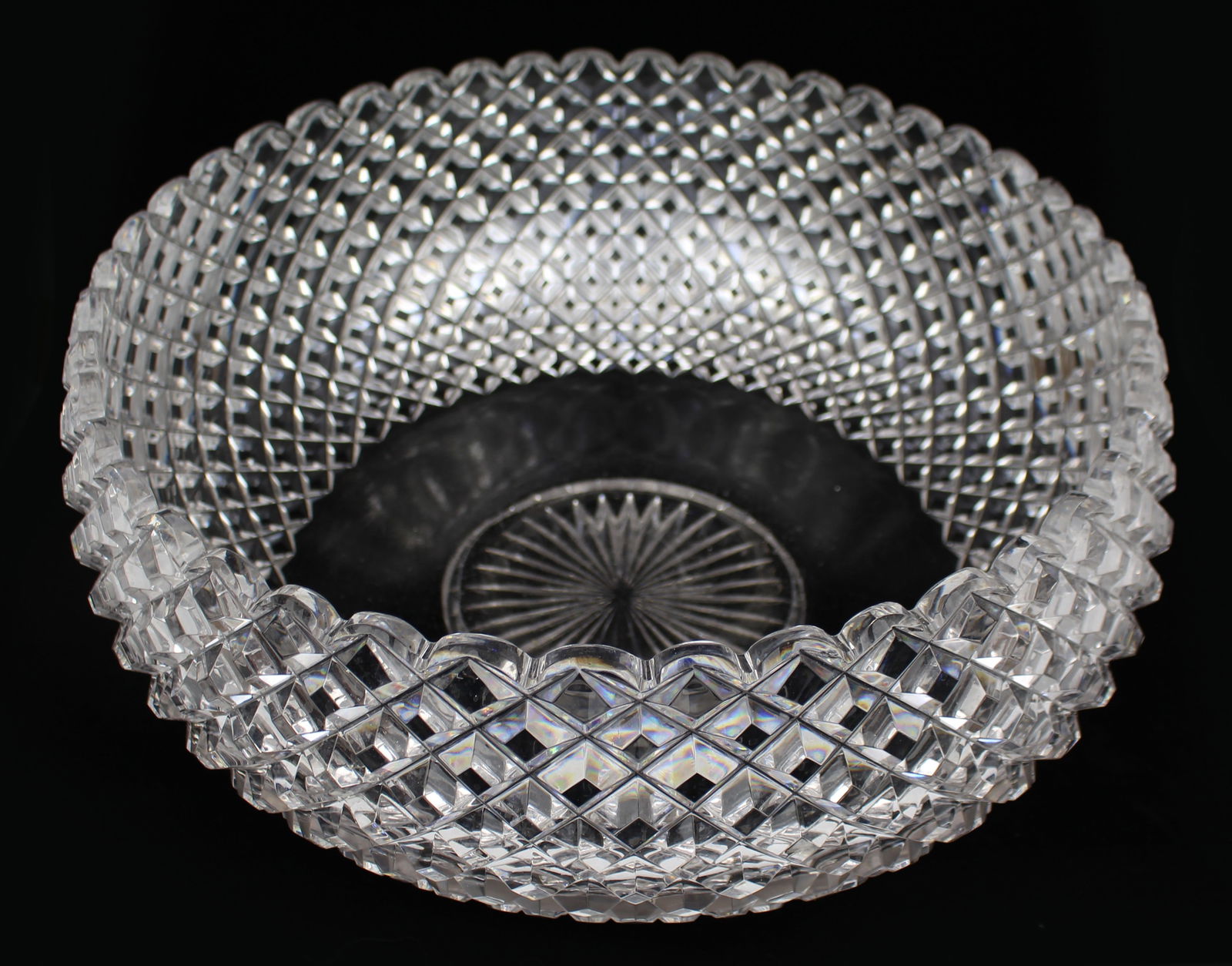 Monumental Hand-Cut Crystal Centrepiece Bowl c.1935 - 7
