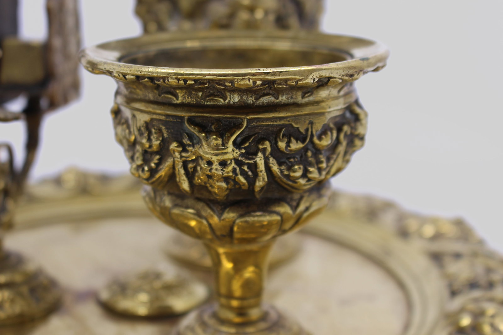 19th c. English Brass Inkwell & Writing Desk Set c.1880 - 11