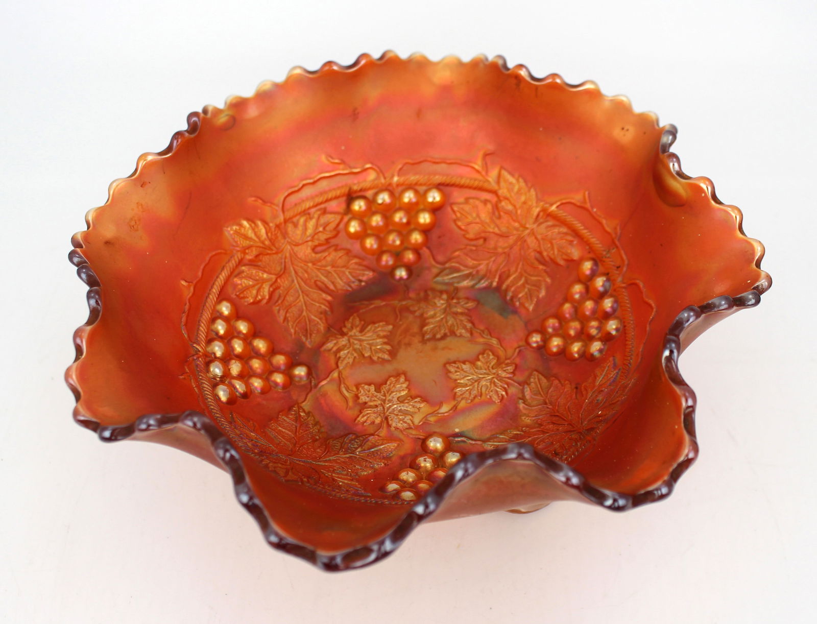 Vintage Iridescent Carnival Glass Bowl - 2