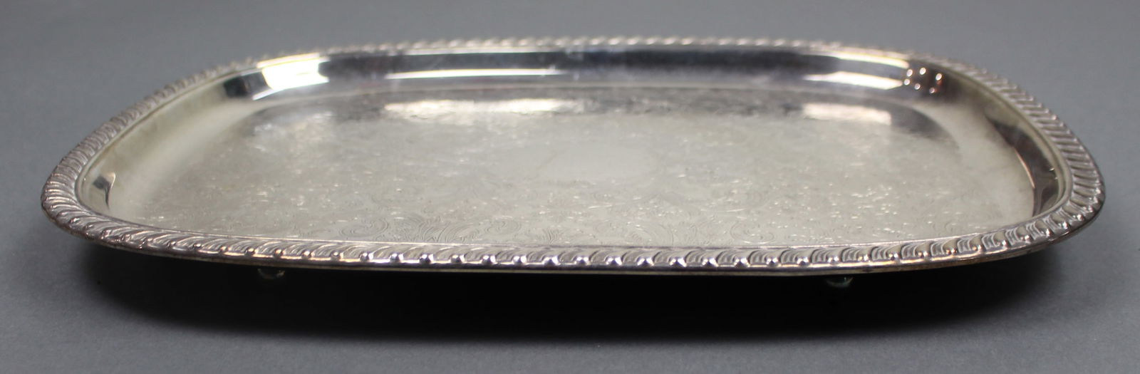 Vintage Silver Plated Serving Tray - 2