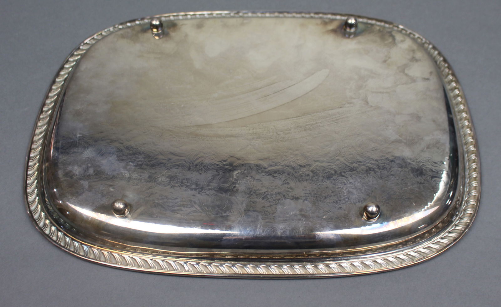Vintage Silver Plated Serving Tray - 4