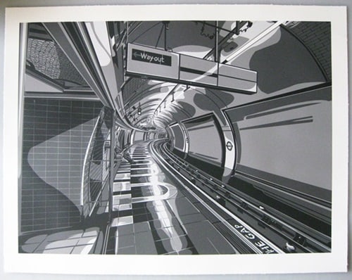 Logan Hicks (b.1971 ) Sunset Apartment Complex, Screen Print, Early Limited Ed, Black Rat Press 2... - 16