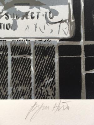 Logan Hicks (b.1971 ) Sunset Apartment Complex, Screen Print, Early Limited Ed, Black Rat Press 2... - 3