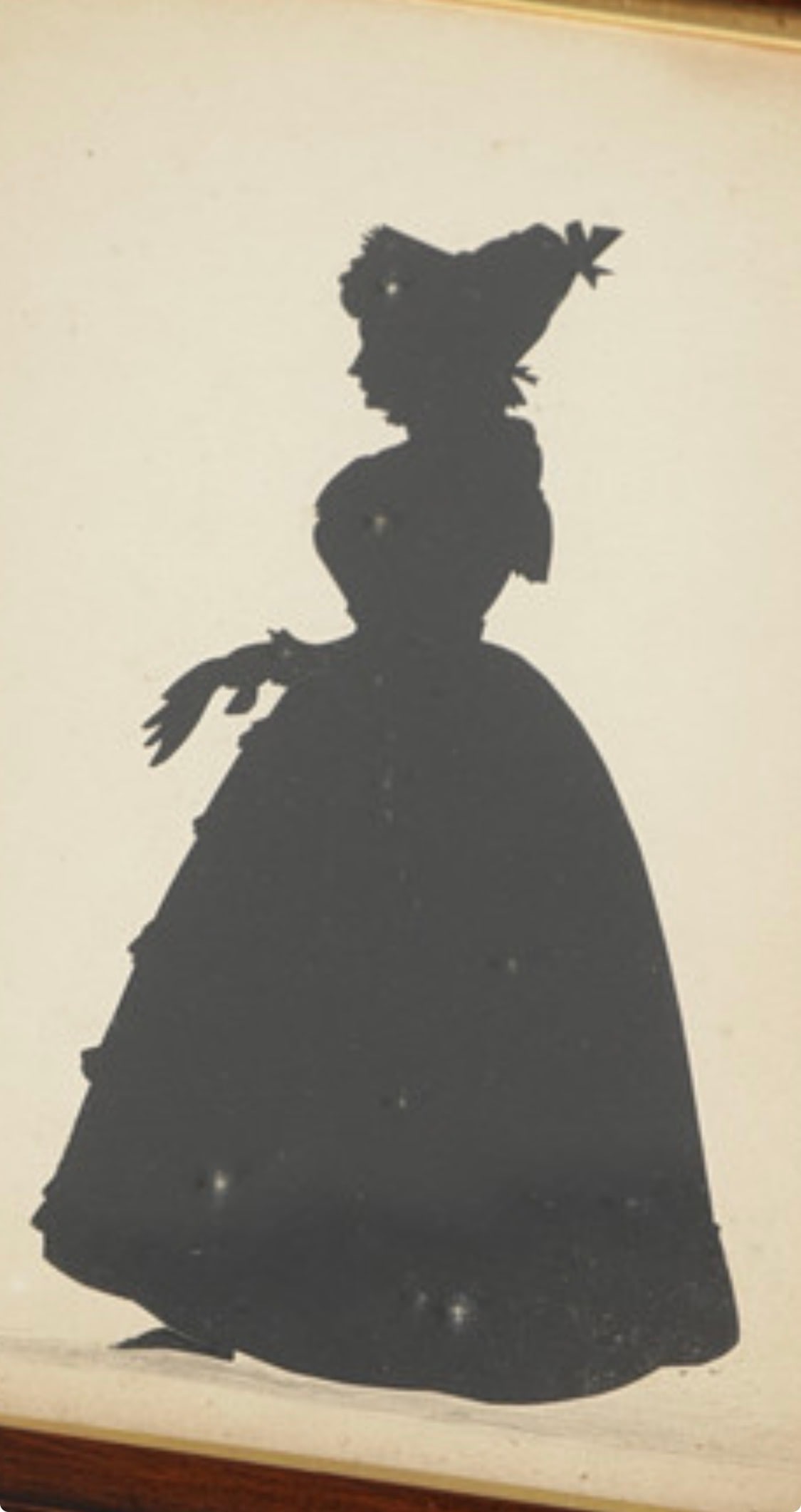 19th Century English School Full Length Silhouette of Lady - 2