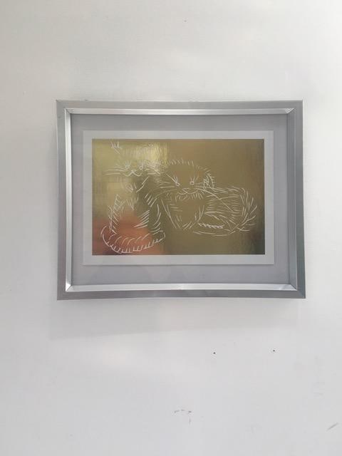 Ai Weiwei (b.1957 Chinese), Cats, (Gold Edition) Gold Foil Blocking, Framed, 2022 - 7