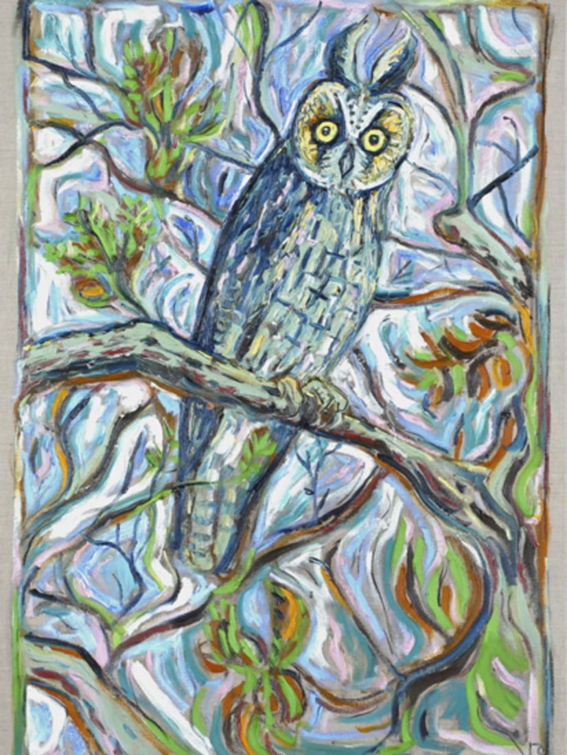 Billy Childish (1959-) Reunion Owl, From The Ghosts of Gone Birds Suite, Signed Limited Edition - 2