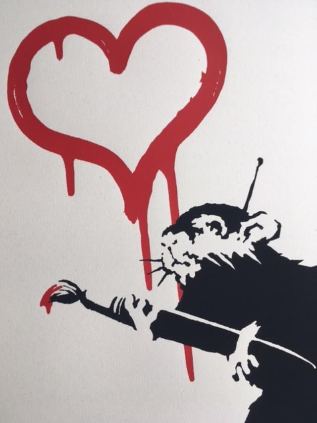 Banksy (b1974) ‘Love Rat’ Screenprint, Editioned /500,Original West Country Prince,2018 - 2