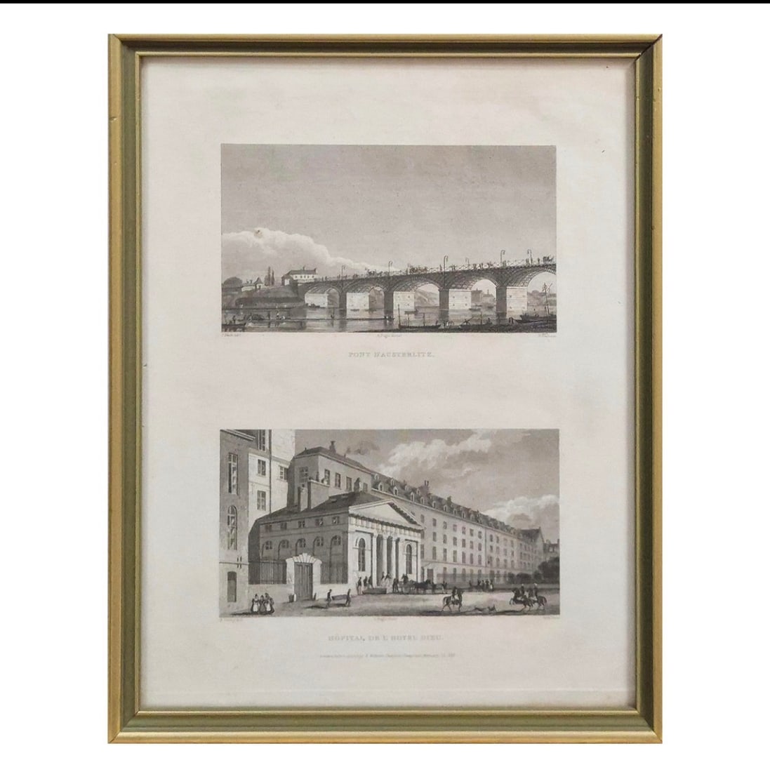 French Architectural Engraving: Title: French Architectural Engraving Description: Paris and its environs, framed, 30 cm x 23 cm No remarks Delivery - £10 Condition: Used Delivery option: Collection & Delivery