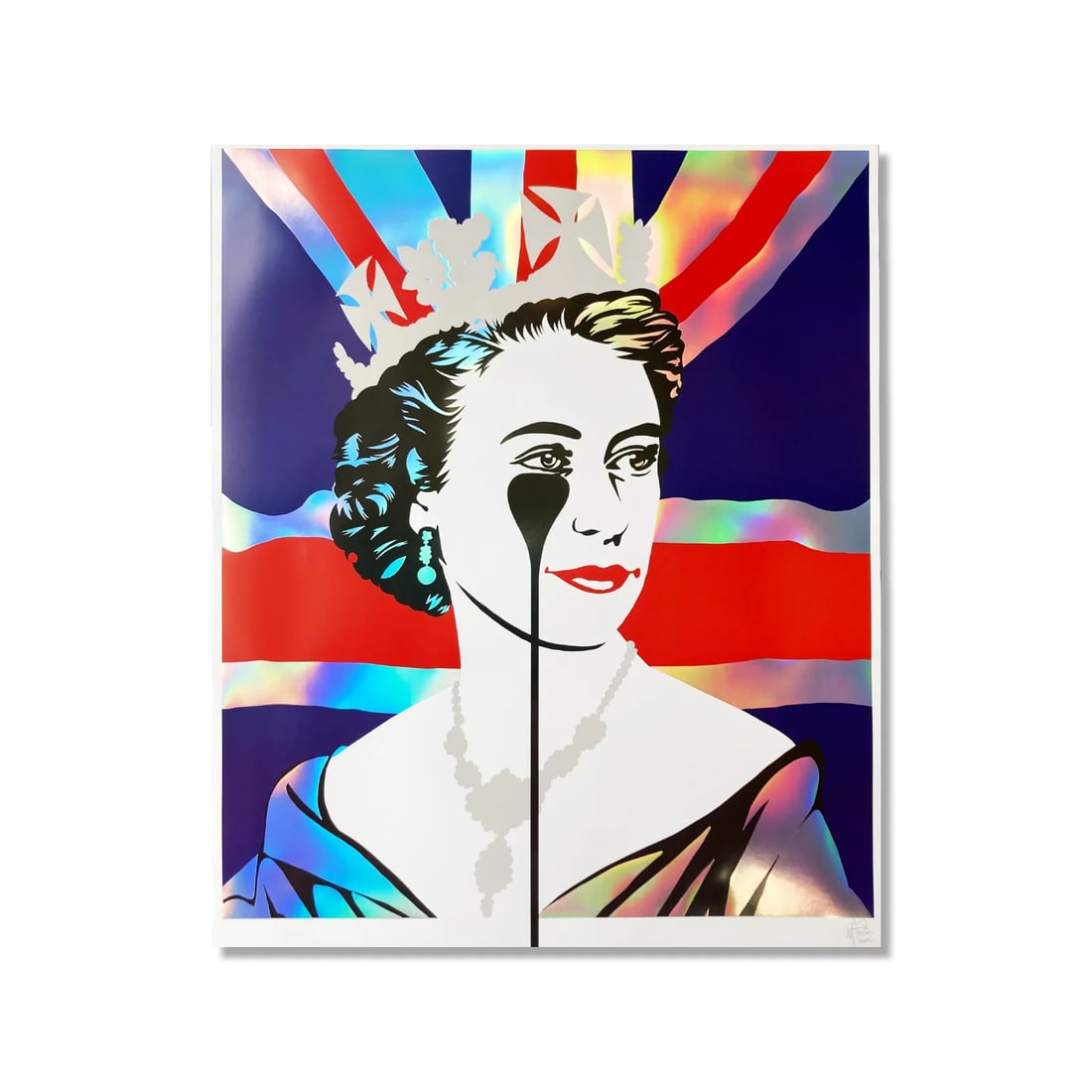 Pure Evil "Platinum Queen" Signed 70 x 58 cm Amazing Investment Free Post In UK: Title: Pure Evil "Platinum Queen" Signed 70 x 58 cm Amazing Investment Free Post In UK Description: Created on a metal foil background for emphasis of the Queens Platinum Jubilee, this print is the