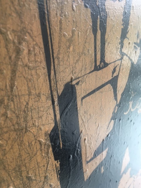 Rourke Van Dal(b1964) ‘Pissing Copper’, Spray Paint Stencil, Board, Signed, 1 Off Editio - 6