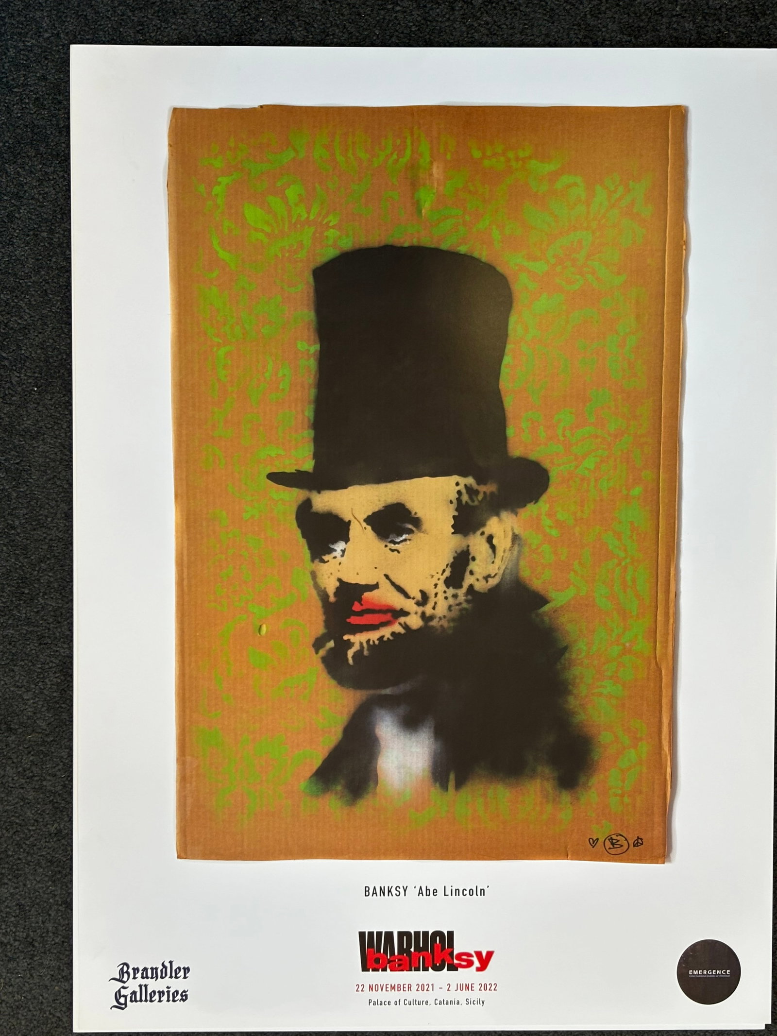 Banksy Abe Lincoln Poster - Limited Edition Unsigned Naturally 50 x 70 cm Free Post In UK: Title: Banksy Abe Lincoln Poster - Limited Edition Unsigned Naturally 50 x 70 cm Free Post In UK Description: his most famous U S A Image , painted on cardboard. Condition: New Delivery option: