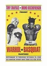 Basquiat, Andy Warhol (b 1928-87) ‘Four Hands’ Retro Bill Board Exhibition, Offset Litho: Title: Basquiat, Andy Warhol (b 1928-87) ‘Four Hands’ Retro Bill Board Exhibition, Offset Lithograph, 1985 Description: Andy Warhol, Basquiat (b 1928-87) ‘Four Hands’ retro