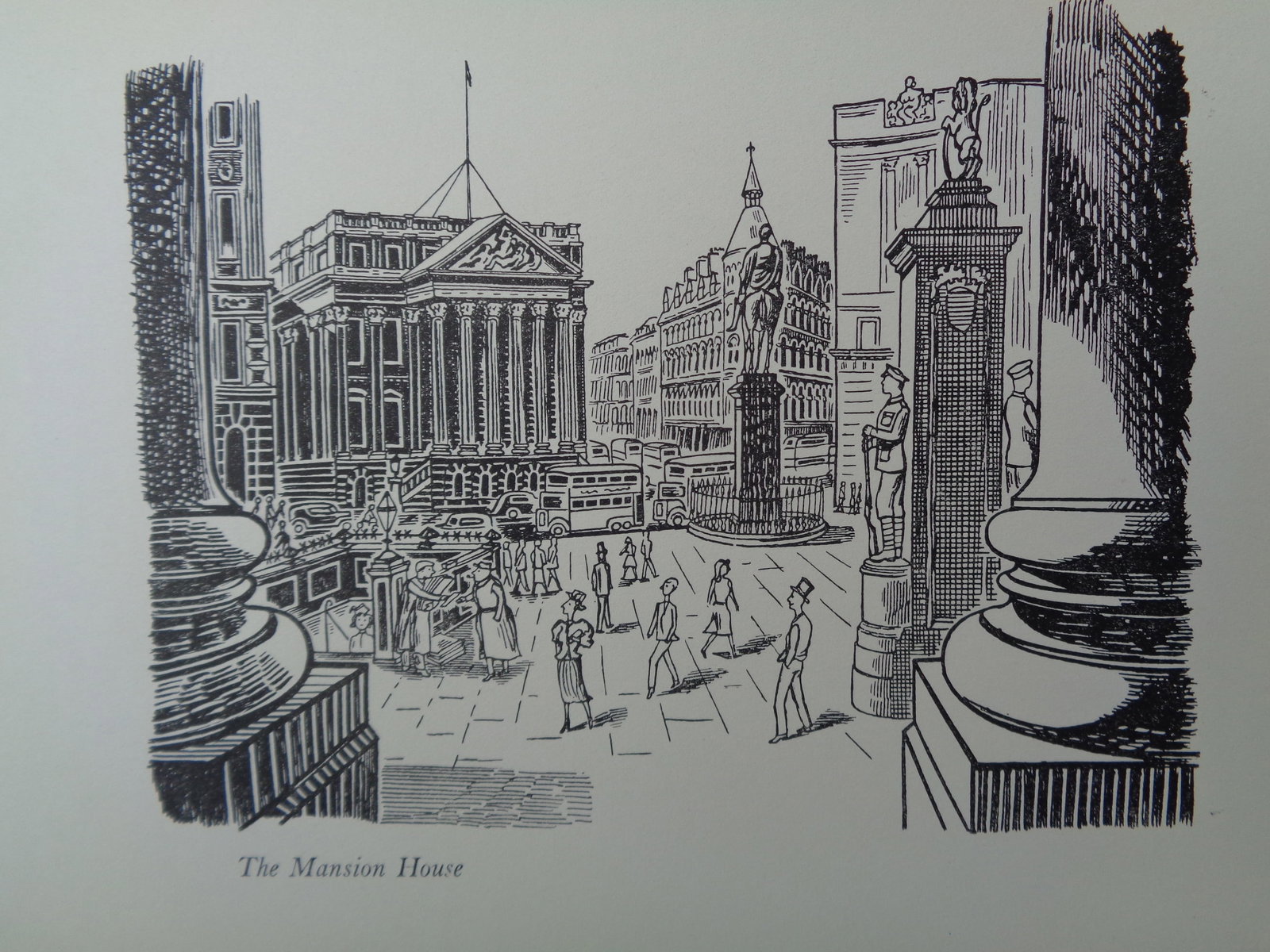 Edward Bawden CBE RA Original Vintage Historic Lithograph of London Mansion House Lord Mayor Home: Title: Edward Bawden CBE RA Original Vintage Historic Lithograph of London Mansion House Lord Mayor Home Description: This Vintage (1949) historic original Lithograph ( ie nothing printed on the