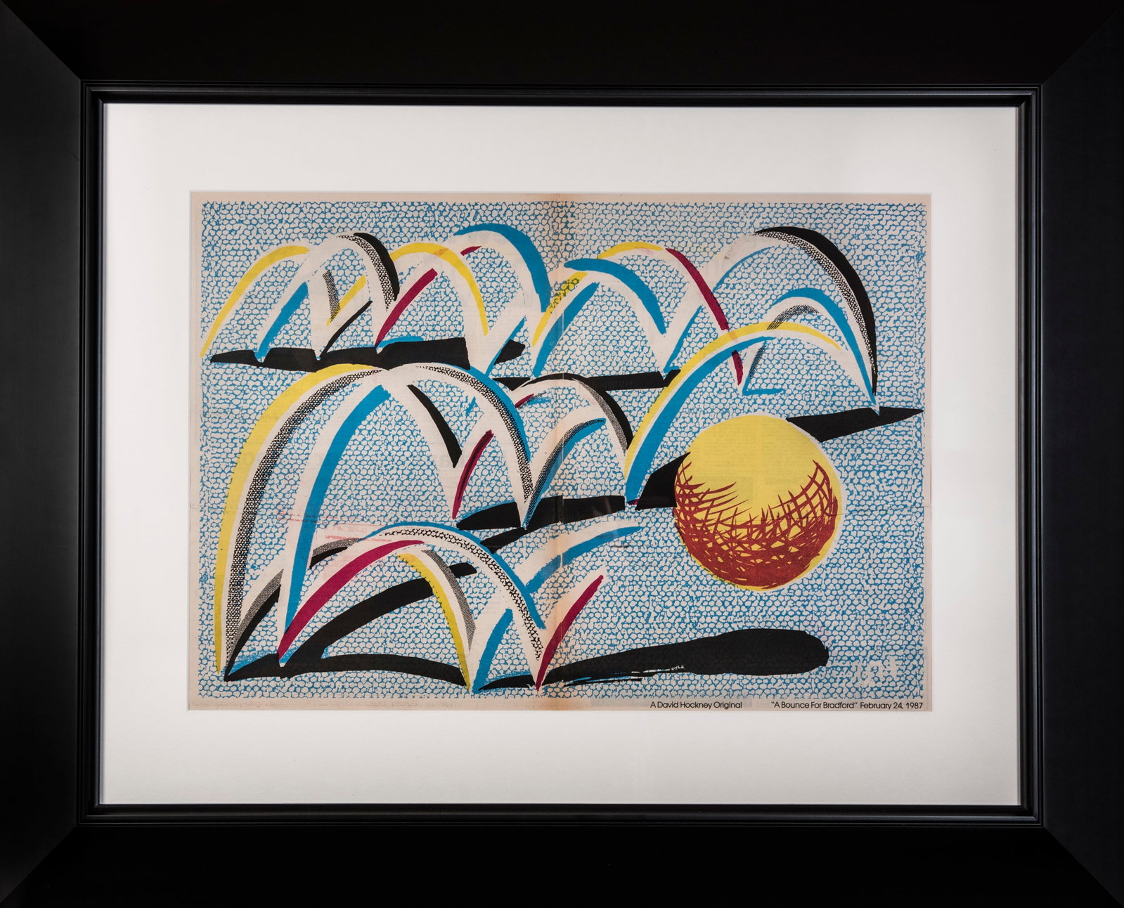 David Hockney RA A Bounce for Bradford Limited Edition print Free Post Worldwide UNFRAMED (1 of 1)