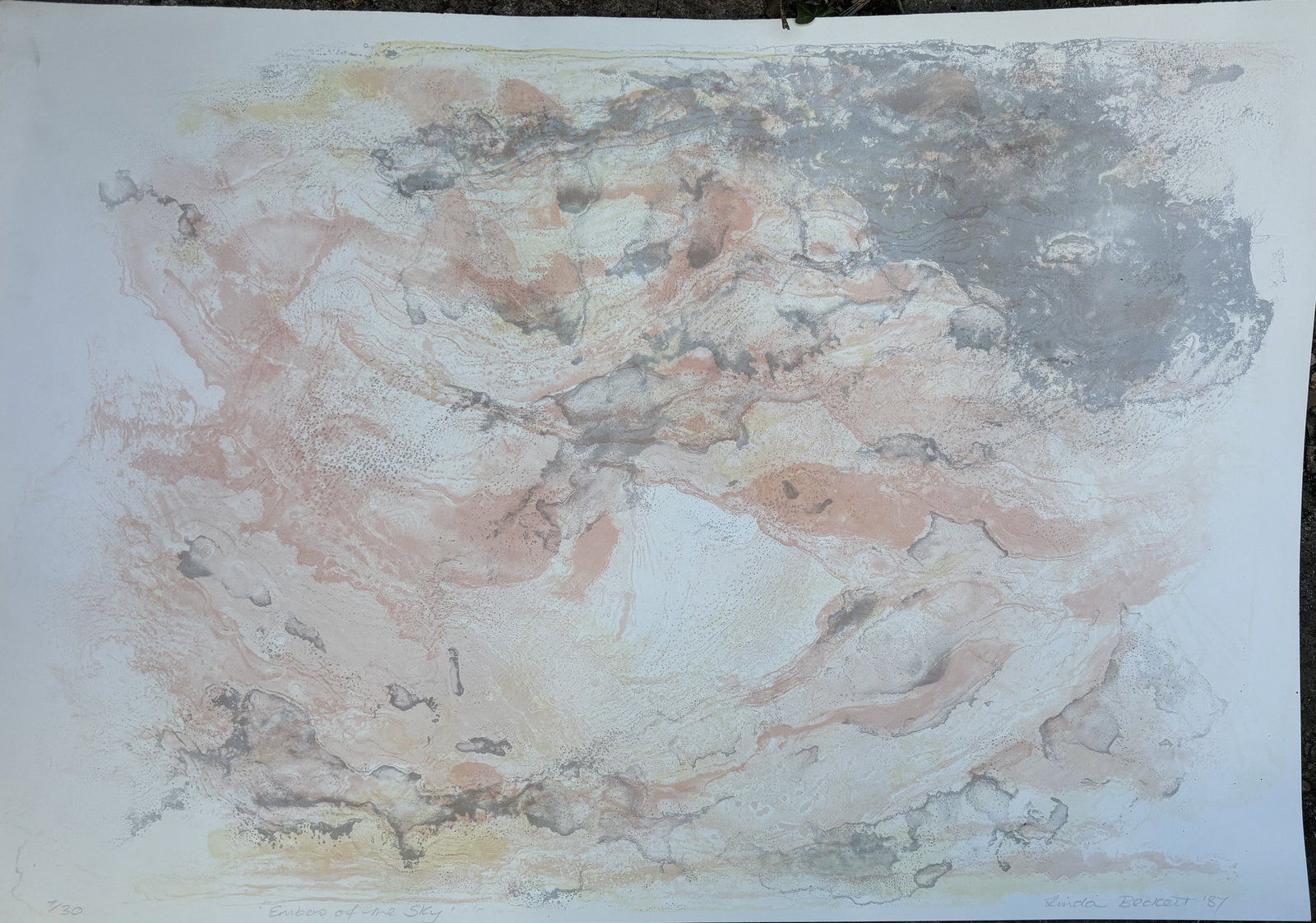 Linda Beckett Very Rare (x/30) Curwen Printed Embers of the Sky Free Post In UK - 4