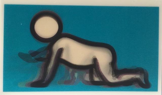 Julian Opie (1958-) 3D Lenticular Moving Image, in Colours ‘Dino Crawling’ Framed, 2012 - 11