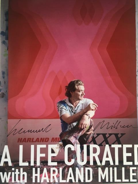 Harland Miller (b.1964) ‘A Life Curated’, lithograph, Exhibition Poster, Signed, 2025,fr - 2