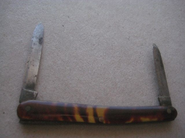 Vintage Twin Steel Bladed Folding Fruit Knife, c1920 - 2