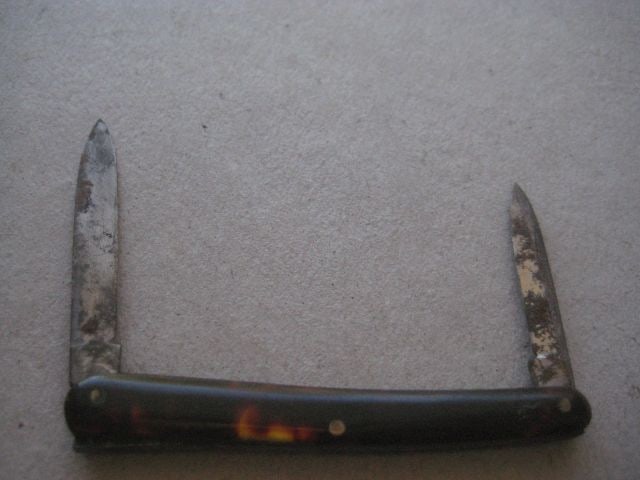 Vintage Twin Steel Bladed Folding Fruit Knife, c1920 - 2
