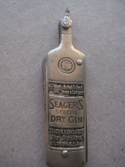 Vintage Seagers Special Dry Gin Advertising Penknife, c1940 - 6