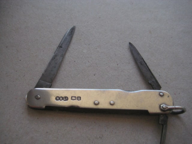 George V Silver Hafted Multi-Bladed Steel Bladed Folding Penknife, Sheffield 1918 - 2