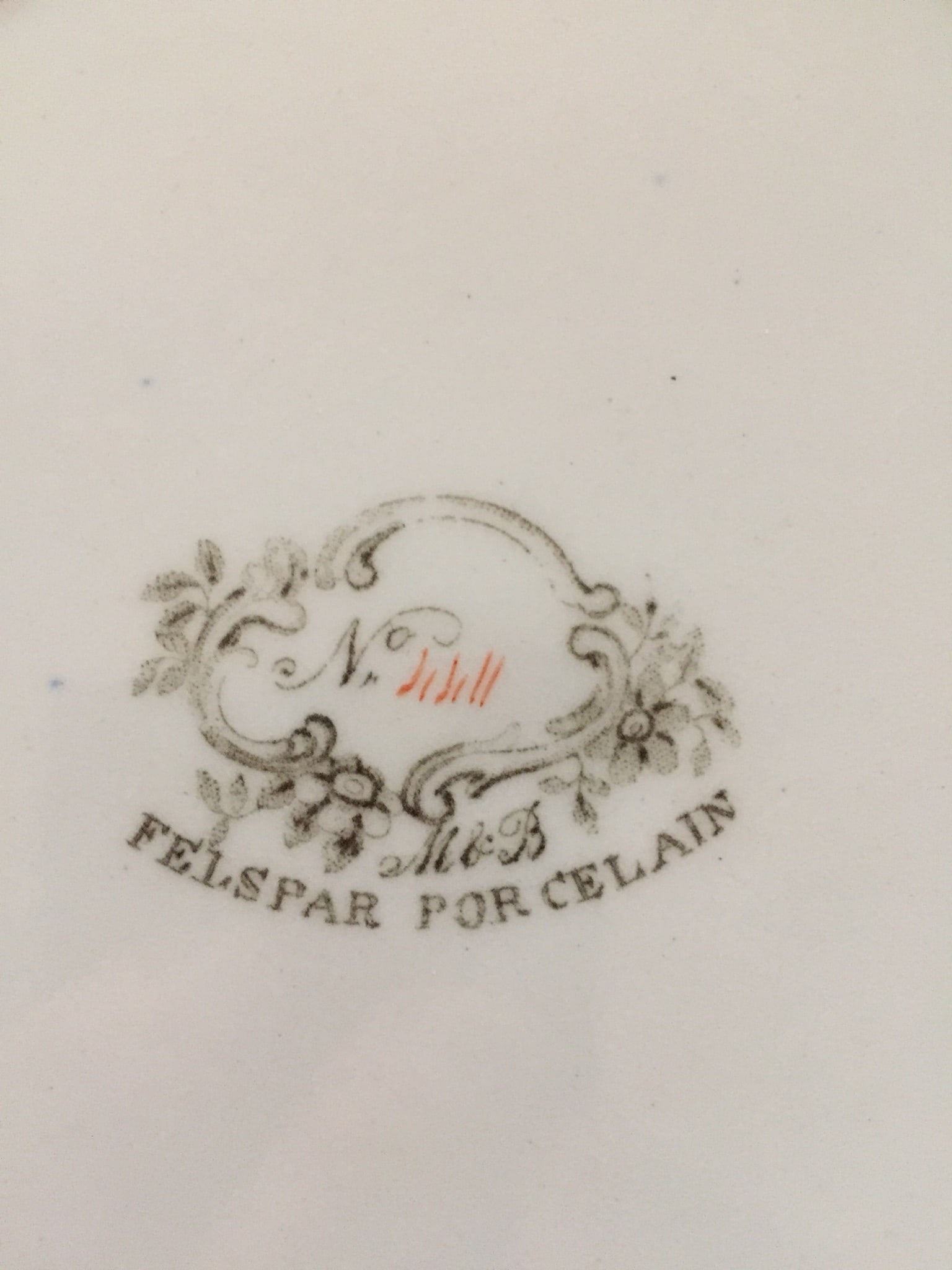 Rare c1836 Set of 8 Felspar Porcelain Fruit/Dessert Plates and Two Serving Compotes - 4