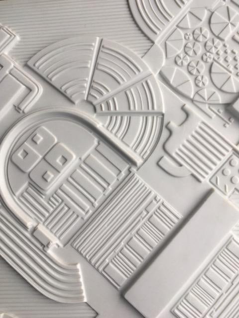 Sir Eduardo Paolozzi,CBE,RA (1924-2005) Mural Plaque, Abstract Architectural Biscuit Porcelain, 1... - 5