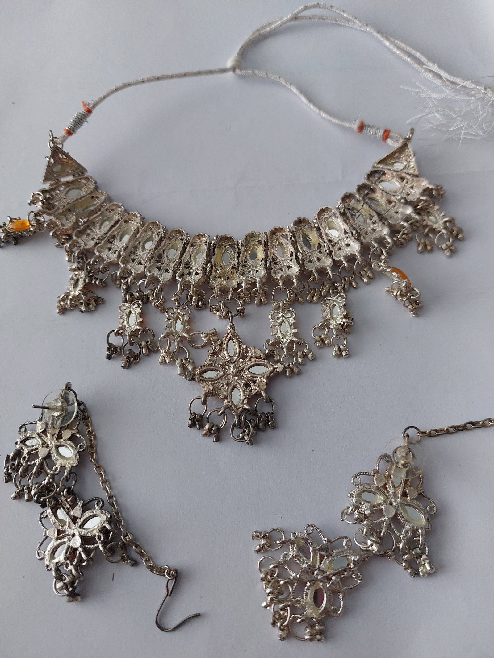 Spectacular Amber Colour Necklace and Earrings, Vintage - 4