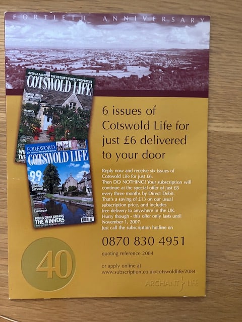 Cotswold Life 40th Anniversary Collectable/ 1967-2007/Boxed Paperweight - 7