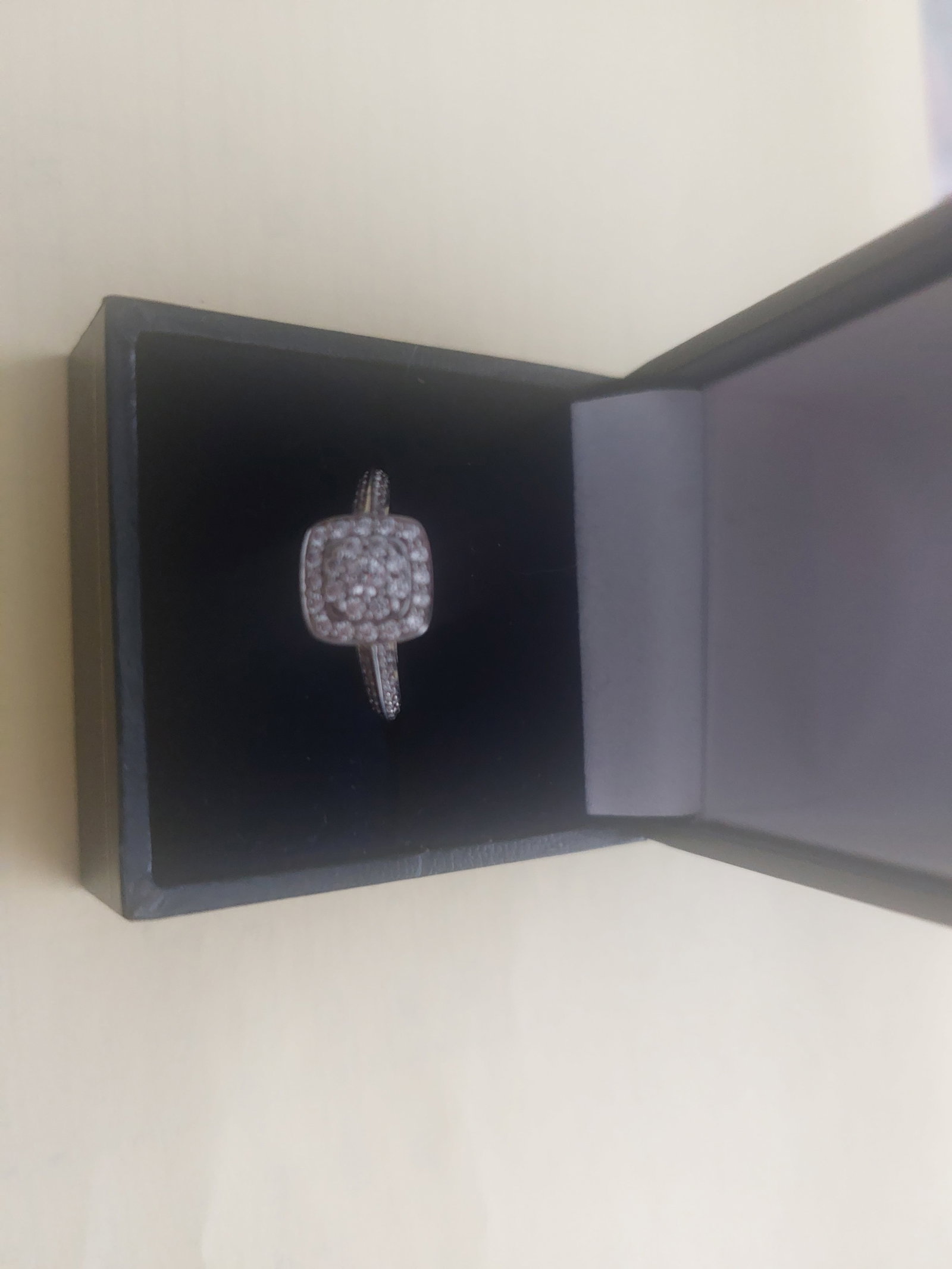 Rhodium Plated Ring 1.25 Carat CZ Stones Size O: Title: Rhodium Plated Ring 1.25 Carat CZ Stones Size O Description: Ex display ring Size O Rhodium plated halo style engagement/dress ring consisting of a brilliant high quality Cubic Zirconia cut