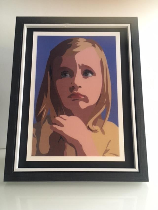 Julian Opie (1958) ‘Sissi Looking Upwards’ 3D Lenticular Moving Image, In Colours, Frame: Title: Julian Opie (1958) ‘Sissi Looking Upwards’ 3D Lenticular Moving Image, In Colours, Framed, 2015 Description: Julian Opie (1958) ‘Sissi Looking Upwards’ 3D Lenticular