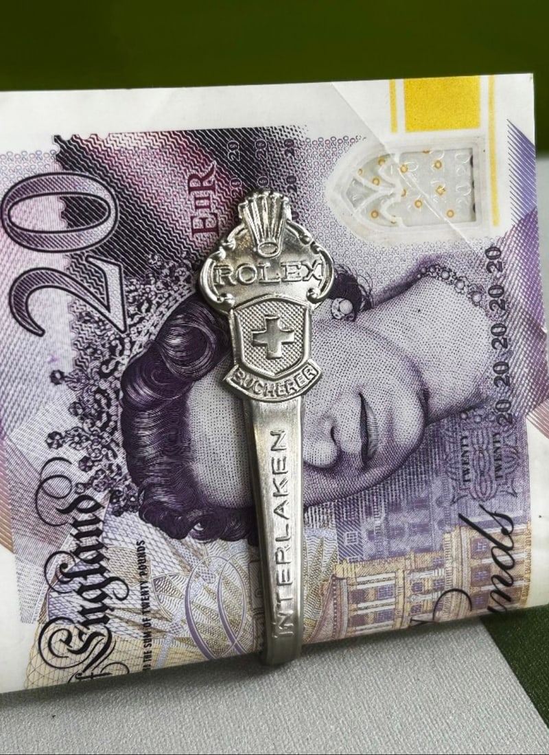Rolex Money Clip, Converted From A Genuine Rolex Spoon. - 3