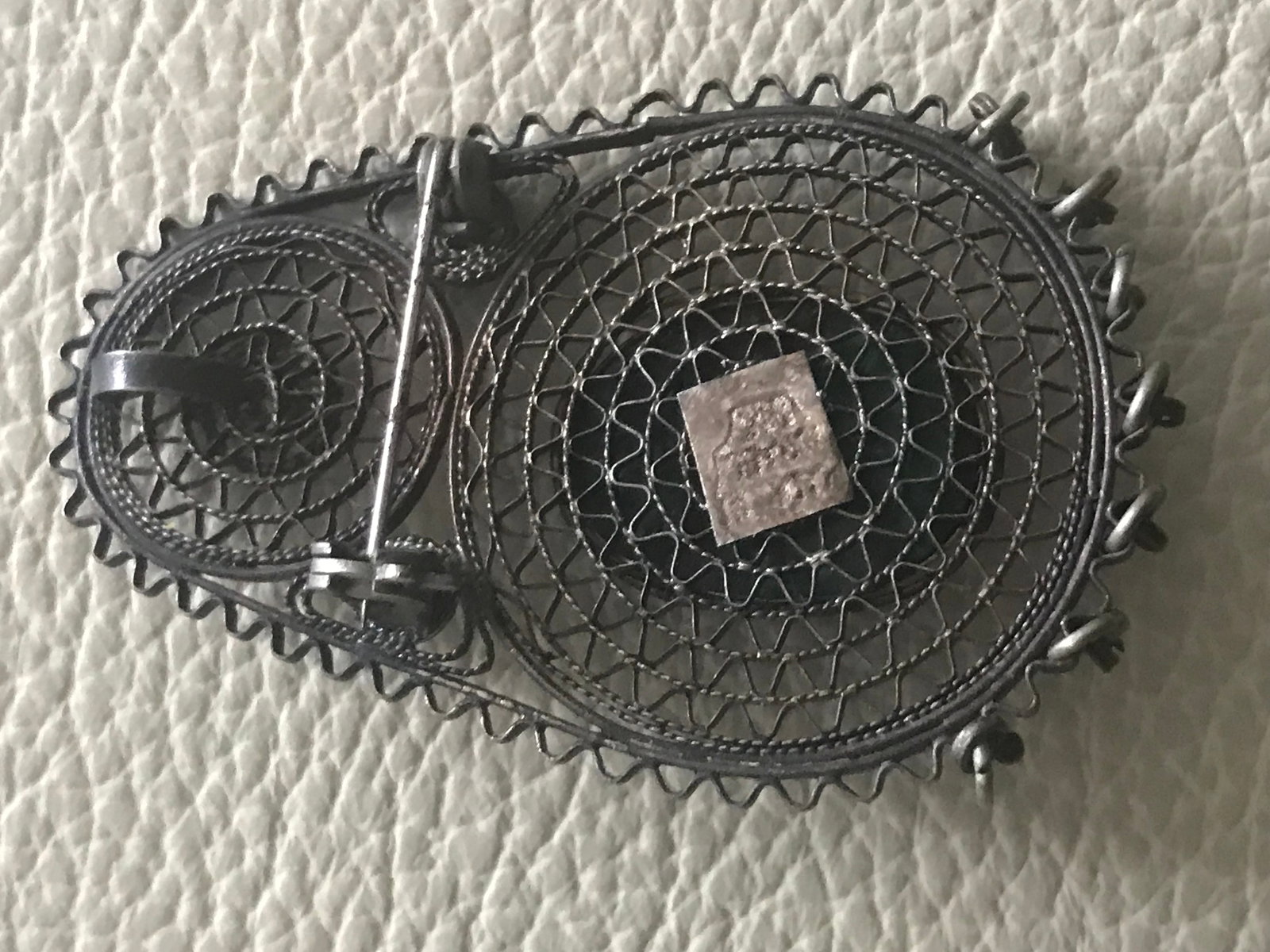 Israel Vintage Sterling Silver filigree w/ Dangles Pendant or Brooch Pin - 4