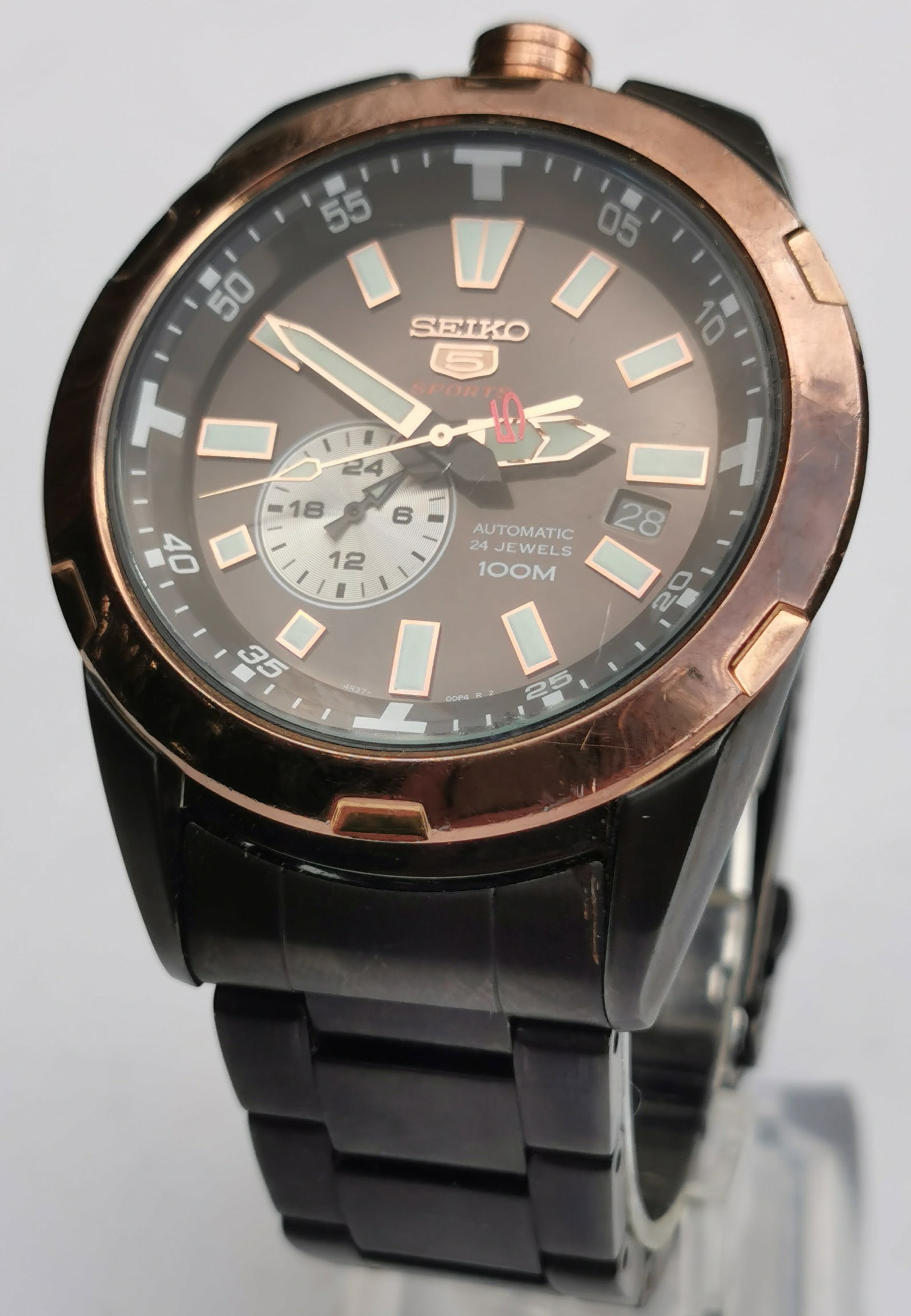 A Rare Seiko 5 Sports 50th Anniversary Edition: Title: A Rare Seiko 5 Sports 50th Anniversary Edition Description: A Rare Seiko 5 Sports 50th Anniversary Edition (Model SSA174) This is a striking and collectible timepiece from Seiko's f