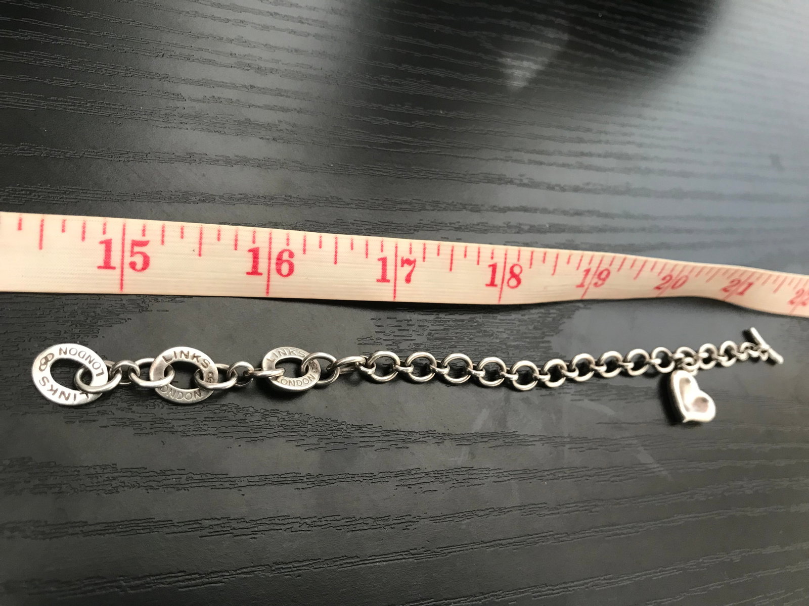Sterling Silver Heart Charm Bracelet Vintage - 2