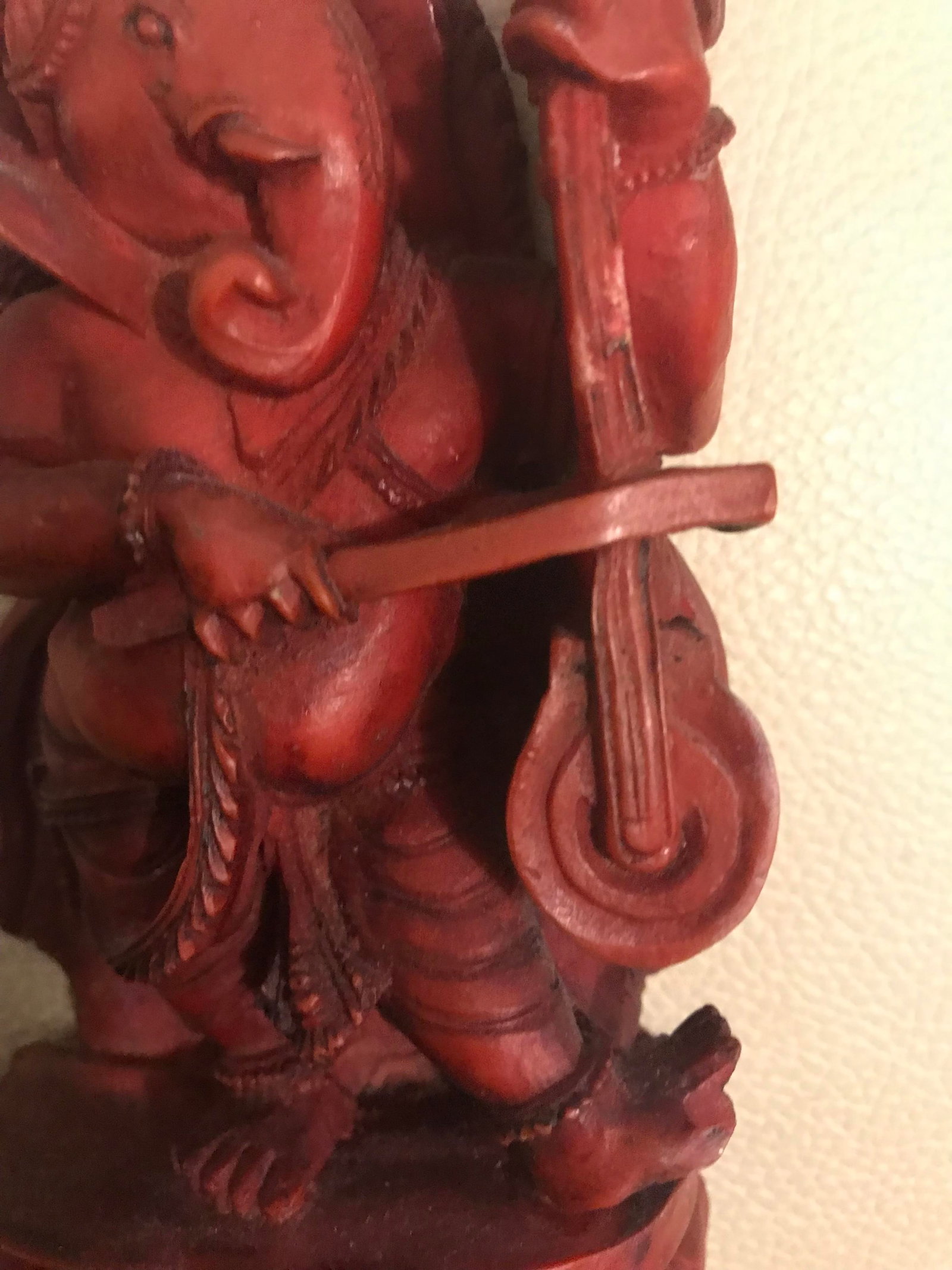 Vintage Lord Ganesha Coral Statue - 10