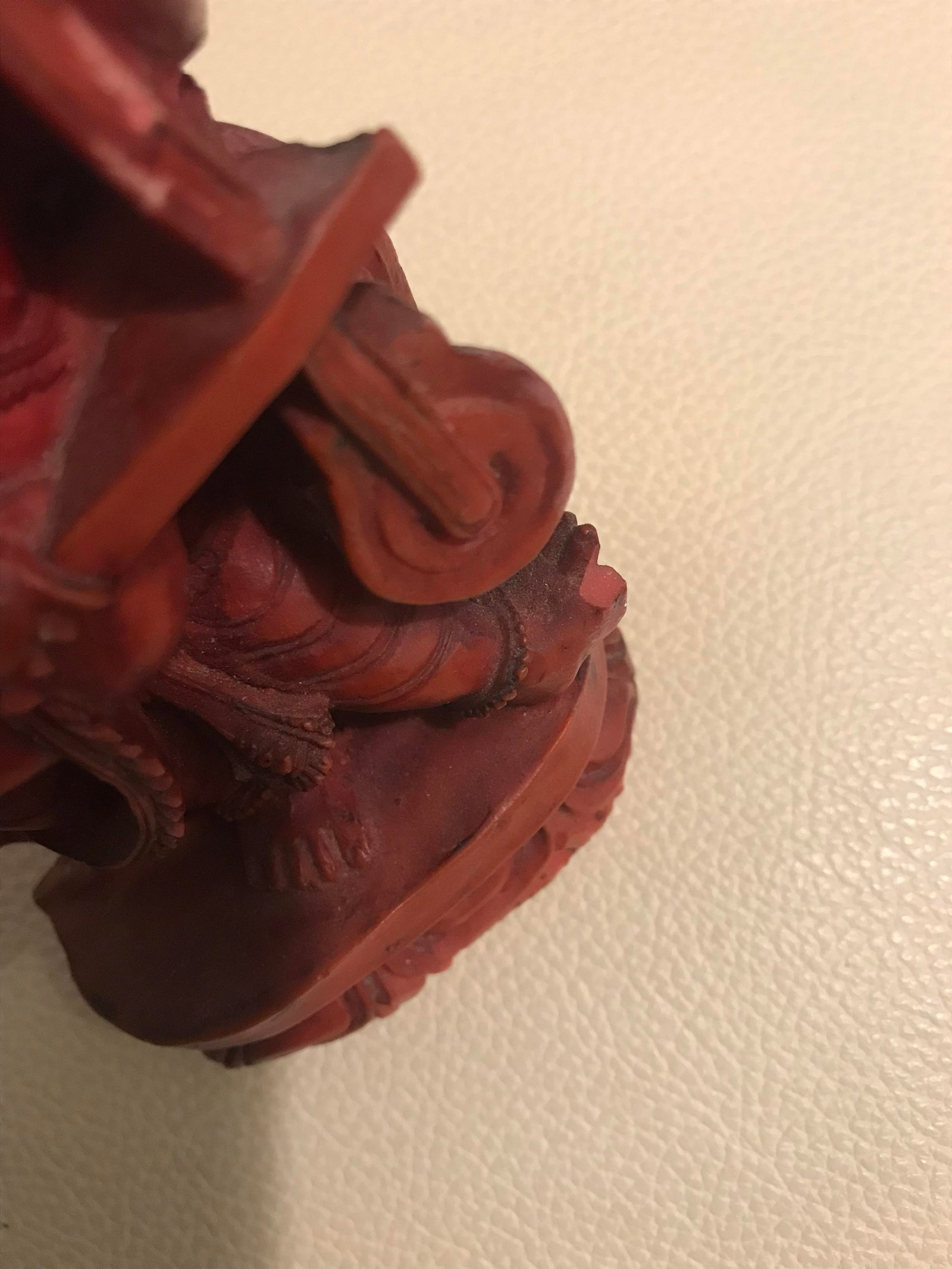 Vintage Lord Ganesha Coral Statue - 5