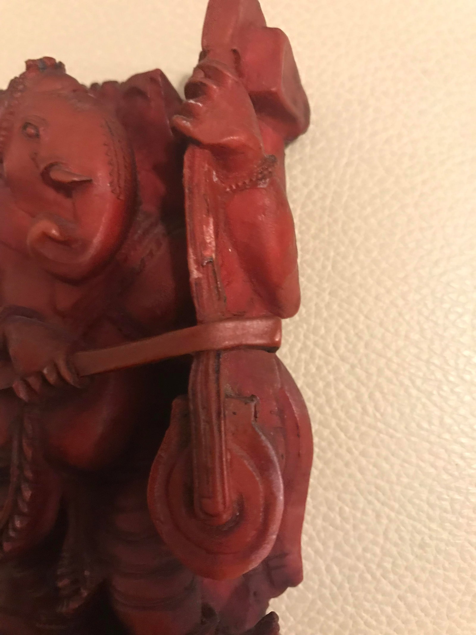Vintage Lord Ganesha Coral Statue - 8