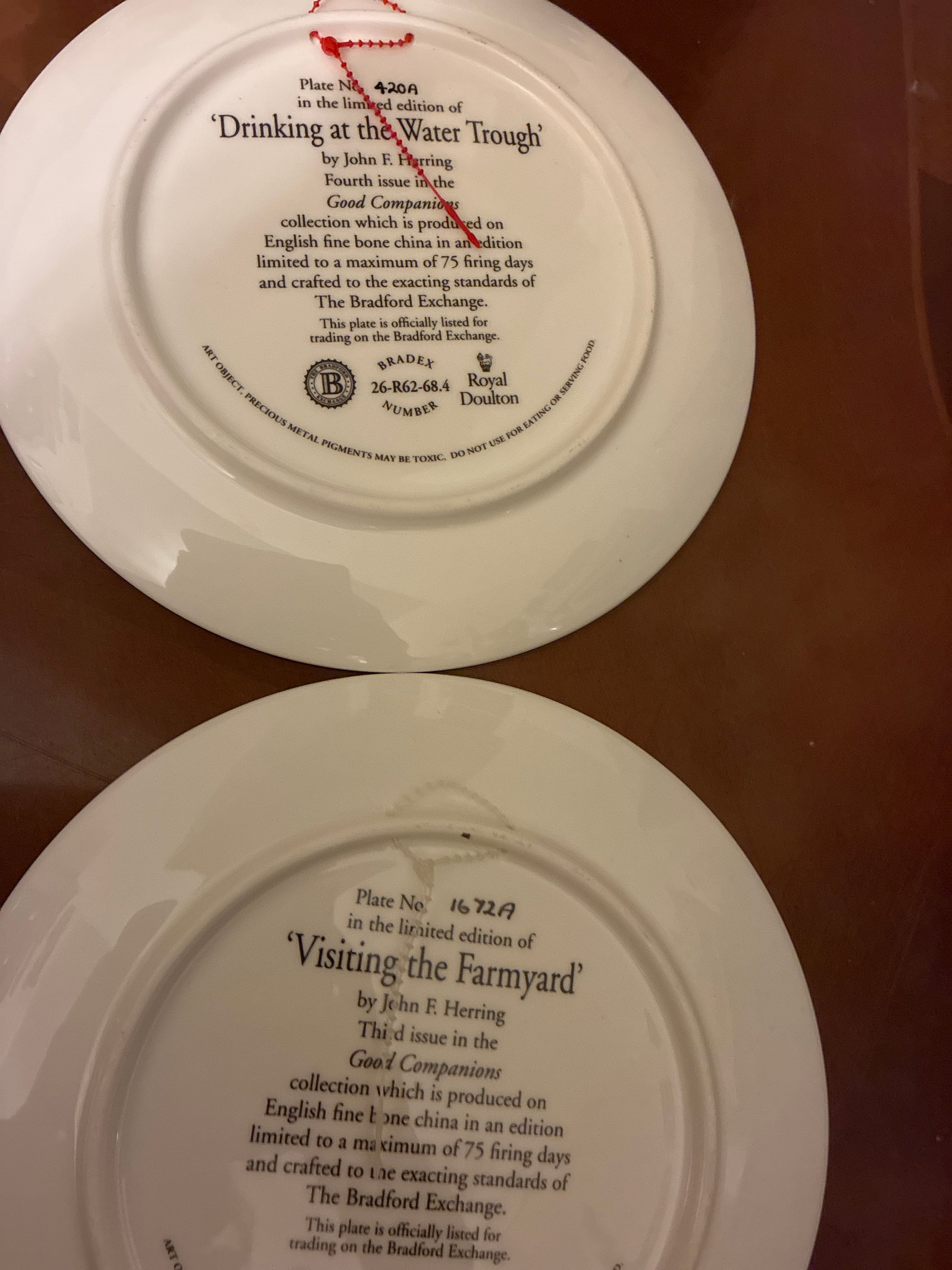 Four Royal Doulton “Good Companions” Collectors Plates - 2
