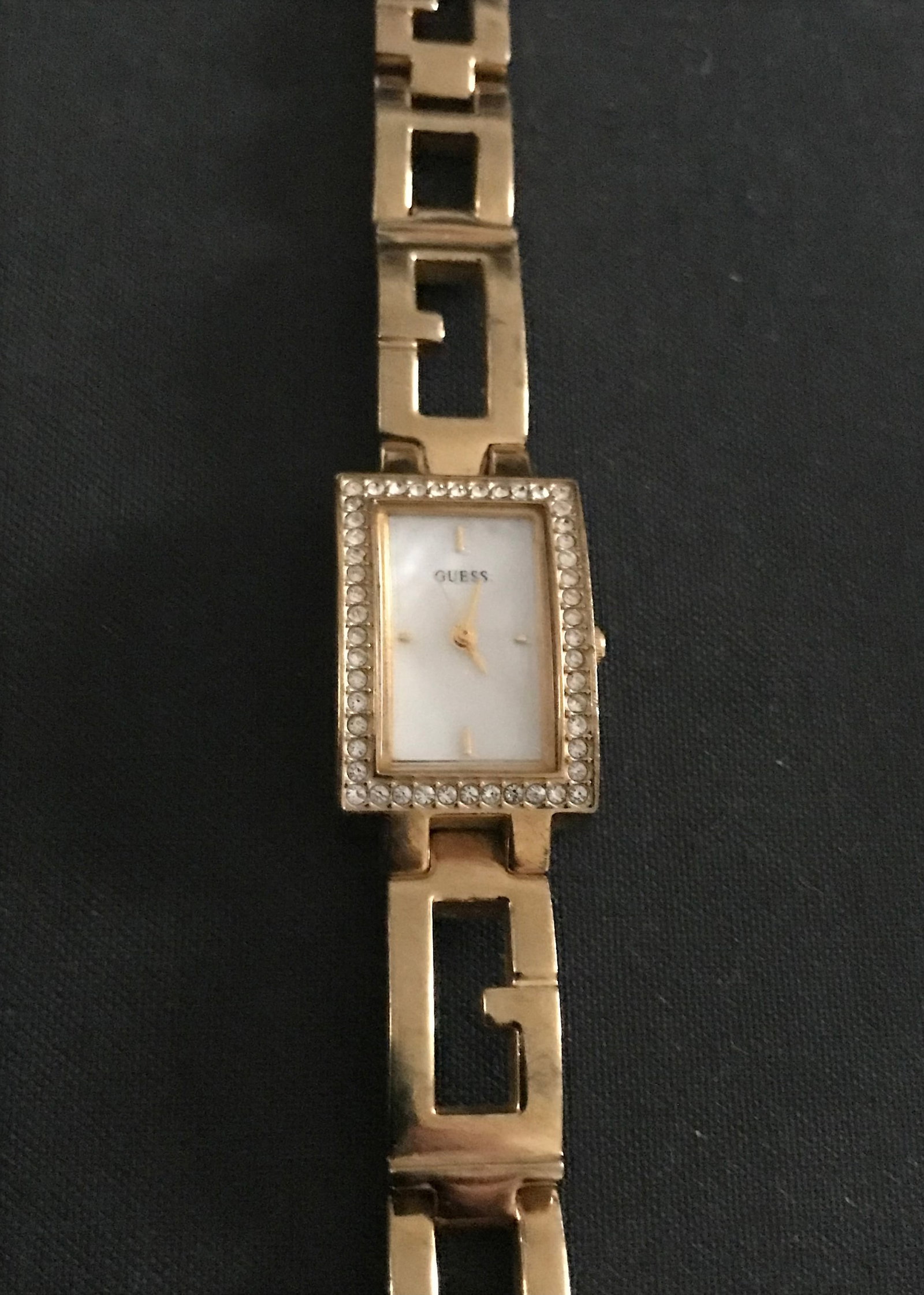 Guess Gold Plated Diamanté Studded Watch - 7